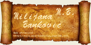 Milijana Banković vizit kartica